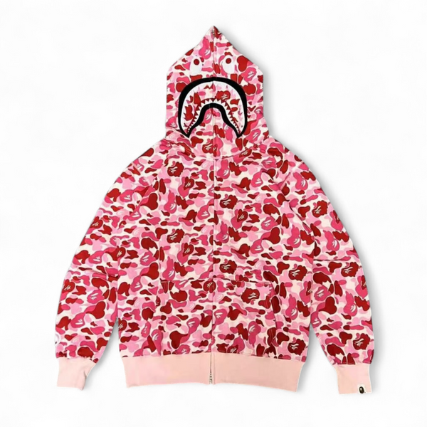 Bape Shark Full Zip Hoodie “Pink”