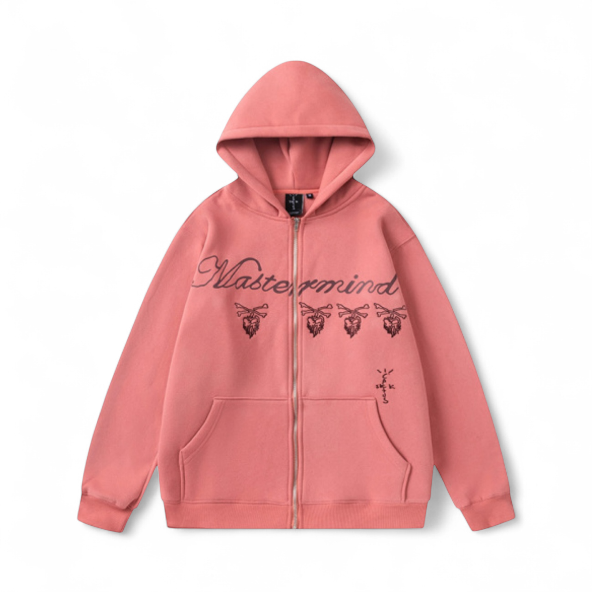 【極美品.当日発送】travis scott cactus jack L 送料込 Travis Scott Cactus Jack For Mastermind Full Zip Hoodie (Pink
