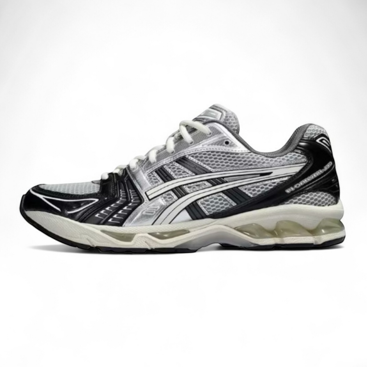 2023’ Asics Gel Kayano 14 “Black Glacier Grey Silver”