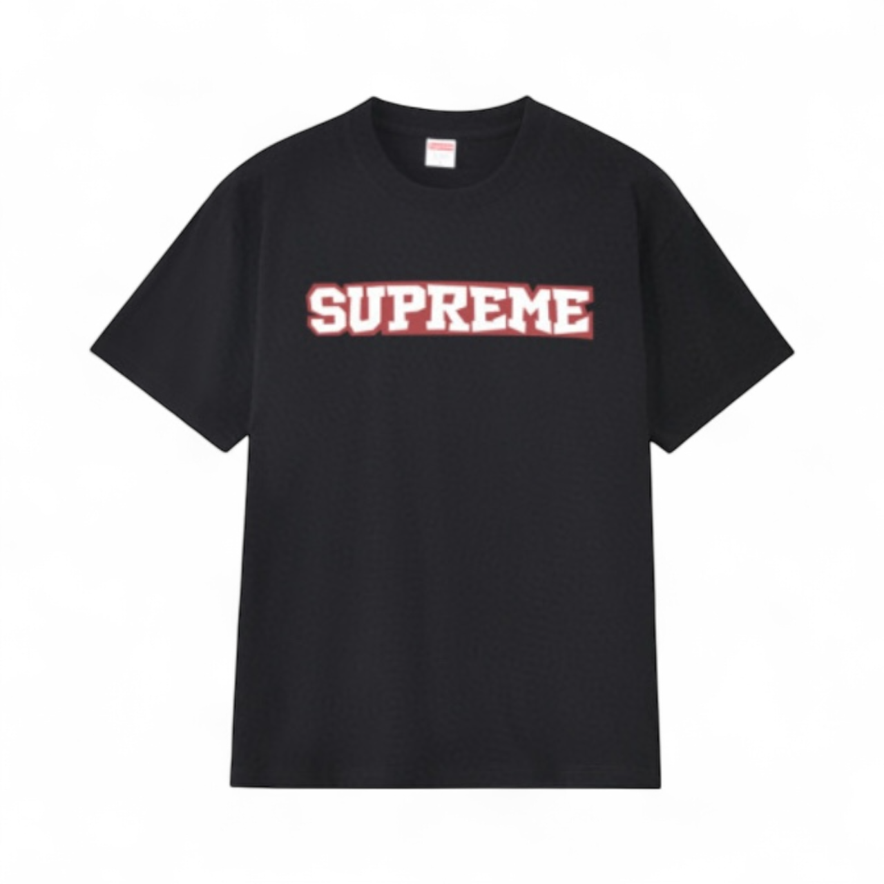 SUPREME® Satin Appliqué SS25 T-Shirt 'Black' – GOAT AVENUE